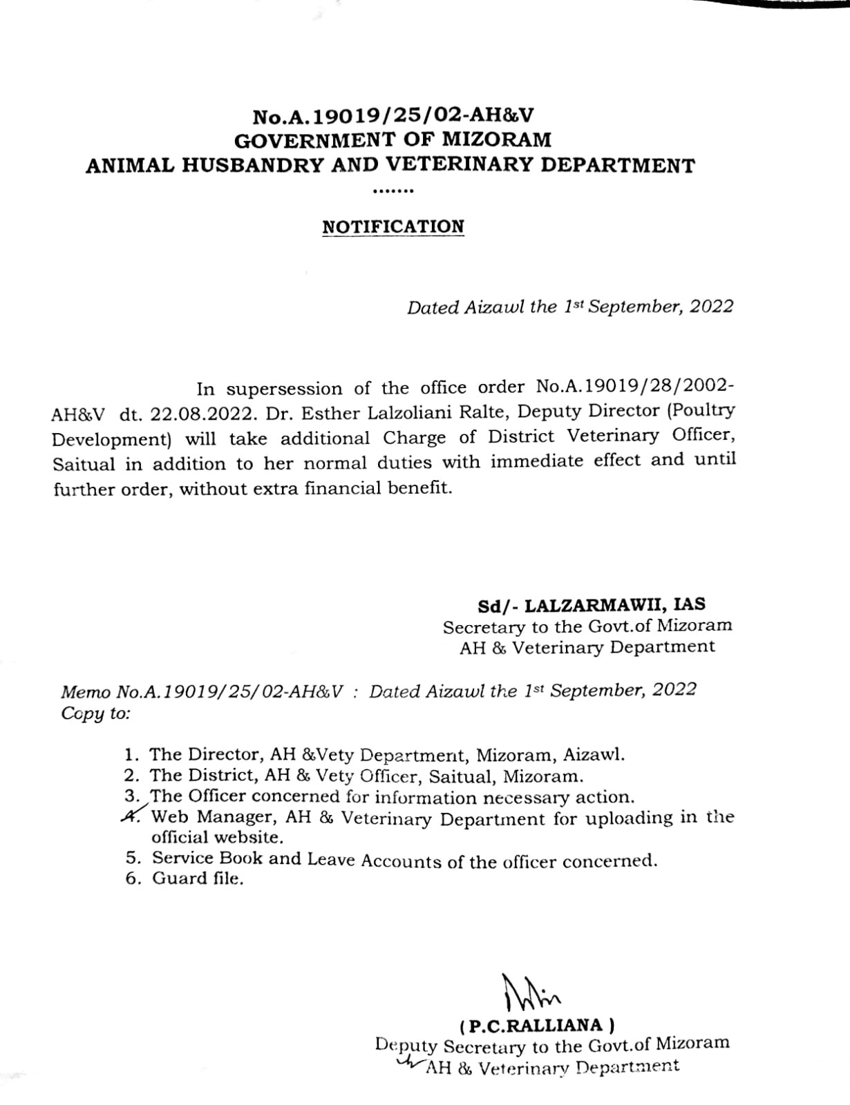 Department of Animal Husbandry and Veterinary